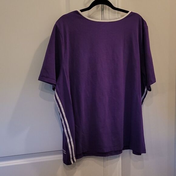 Liz & Me Sport 2X (22-24W) Purple Tee - Picture 2 of 8